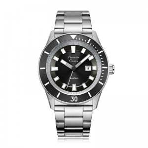 Alexandre Christie AC 6681 Silver Black Solar Tech MDBSSBA